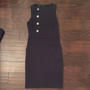 Elegant Navy Sleeveless Dress